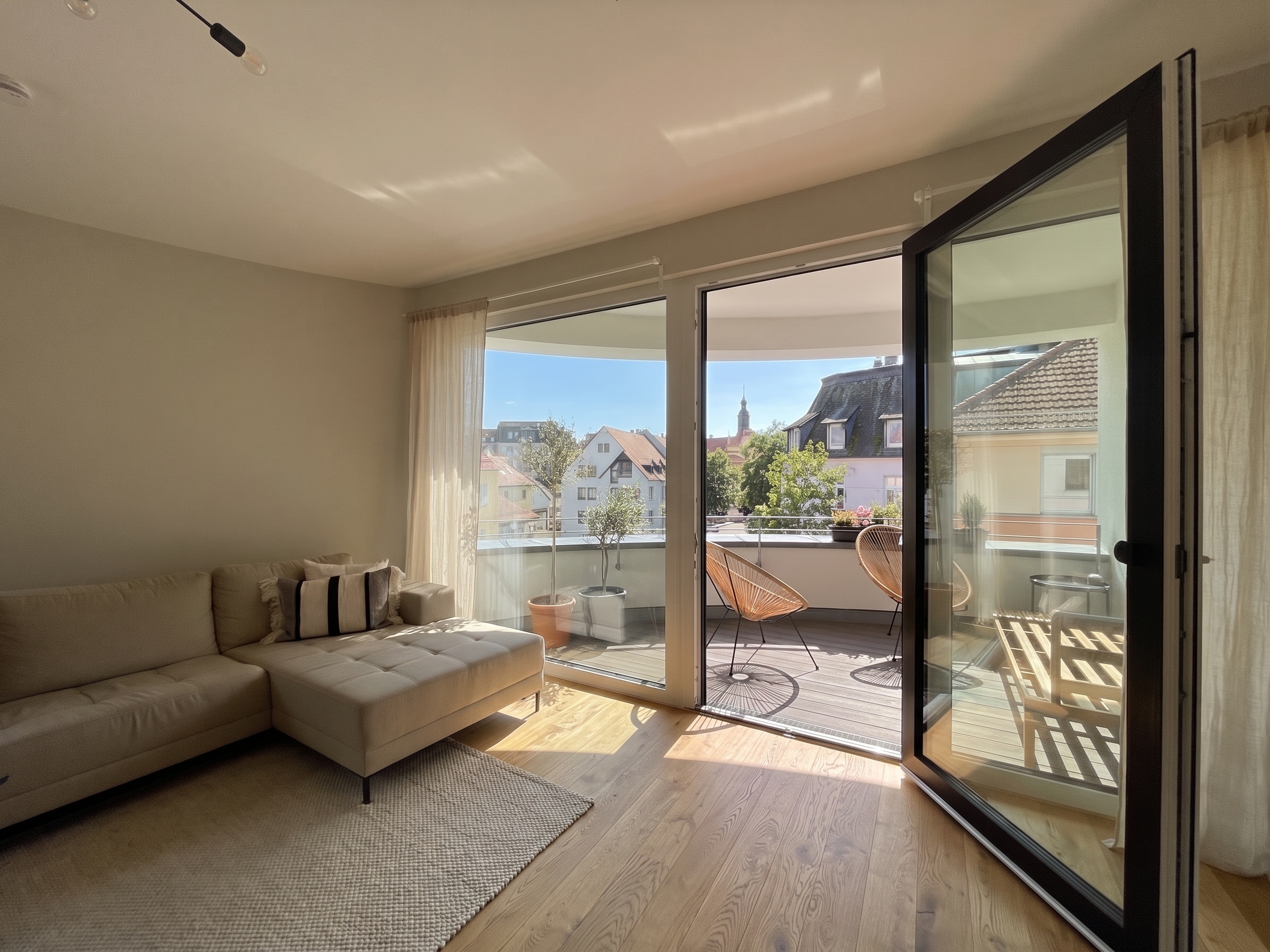 Moderne 3-Zimmer-Wohnung mit Loggia im Herzen von Fulda [AI-modified]