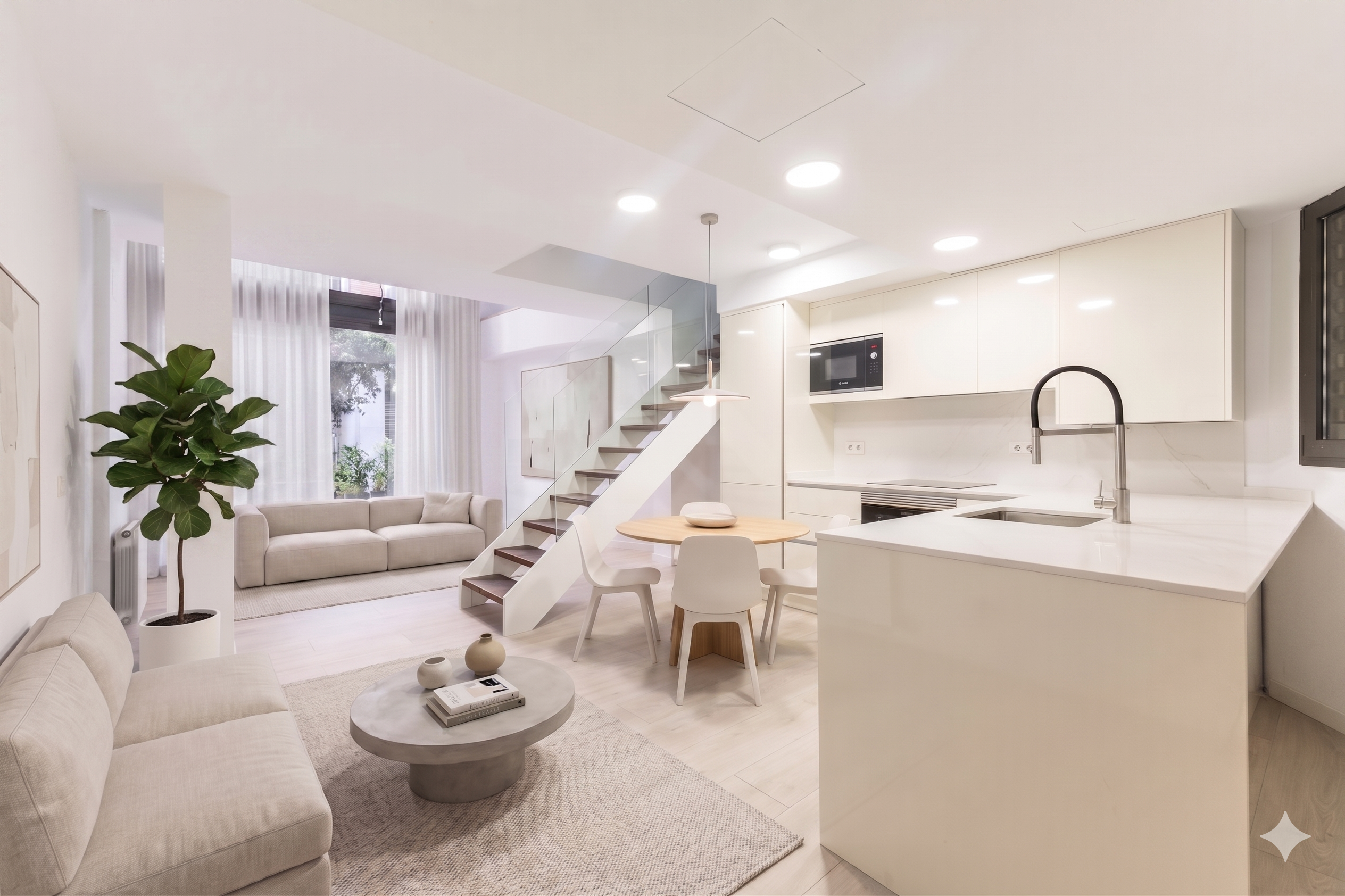 Exclusive duplex with communal pool