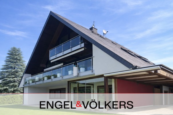 Architektenhaus mit Panorama Blick auf die Burgruine Freienstein in Gammelsbach