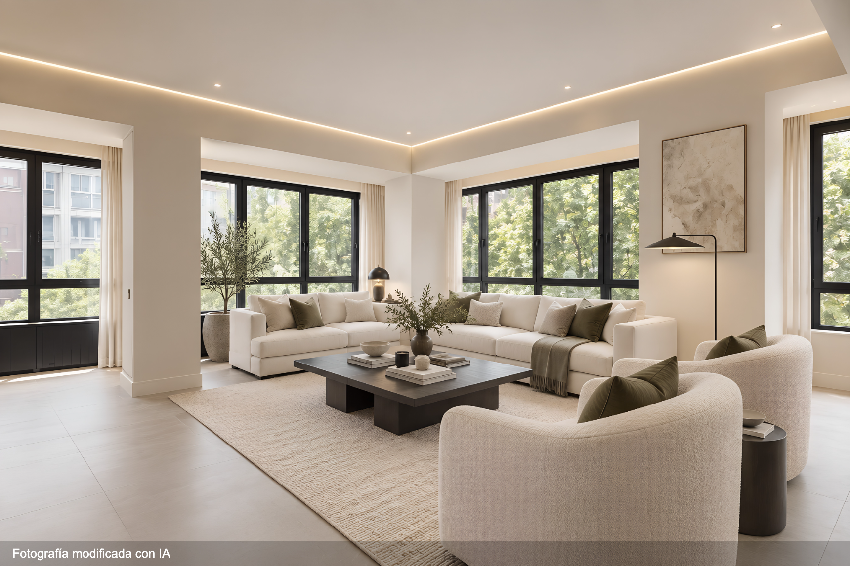 Large apartment in a premium building, renovated with high-end materials.