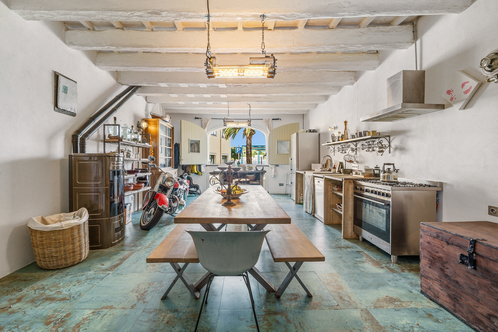 Unique industrial-style seafront residence in Mahón, Menorca