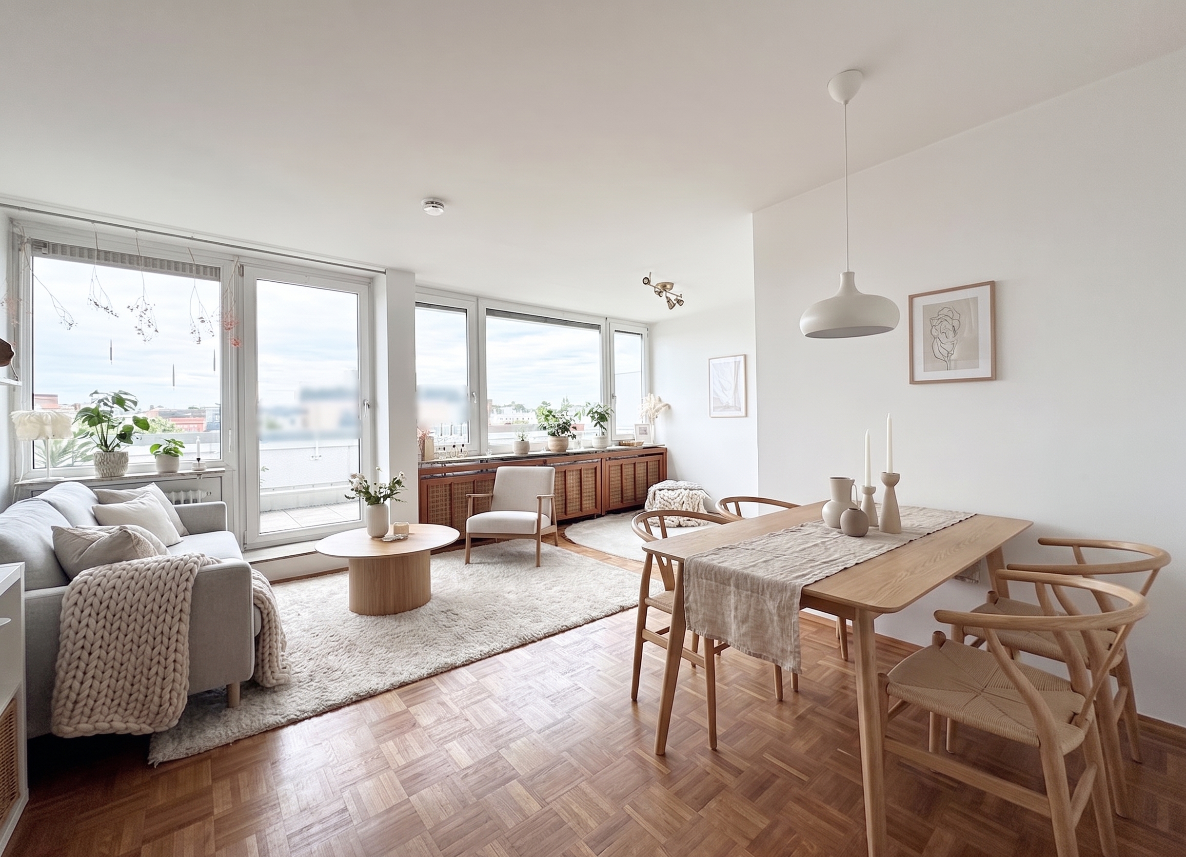 Penthouse artige Wohnung mit zwei Bädern und Blick über Gießen