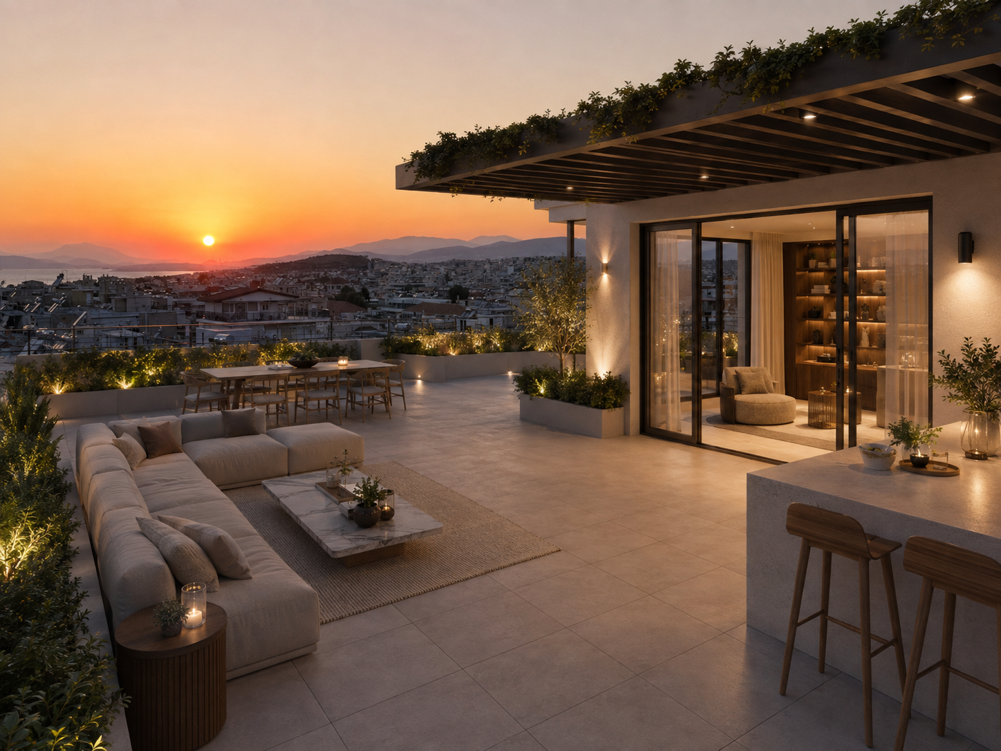 Under construction maisonette 200 sq.m. with 2 parking spaces and unobstructed views in Argyroupoli
