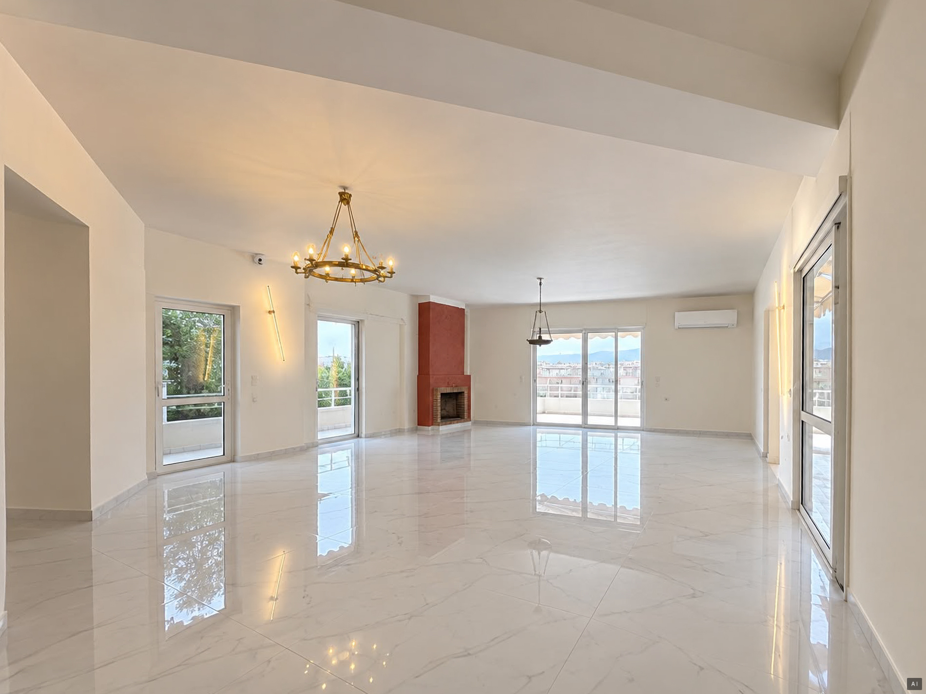 Renovated penthouse in Varkiza with a 100 sqm terrace