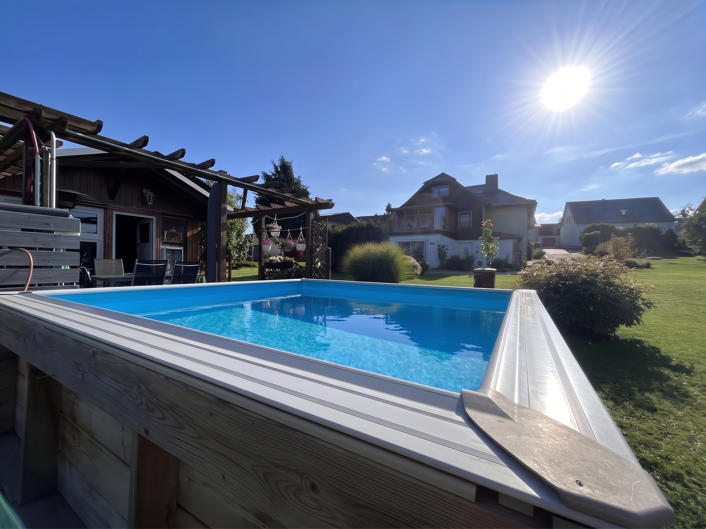 Modernisiertes Anwesen mit Pool, Garten und Kamin in Rositz – großzügiges Familienwohnen in naturnaher Ruhe [AI-modified]