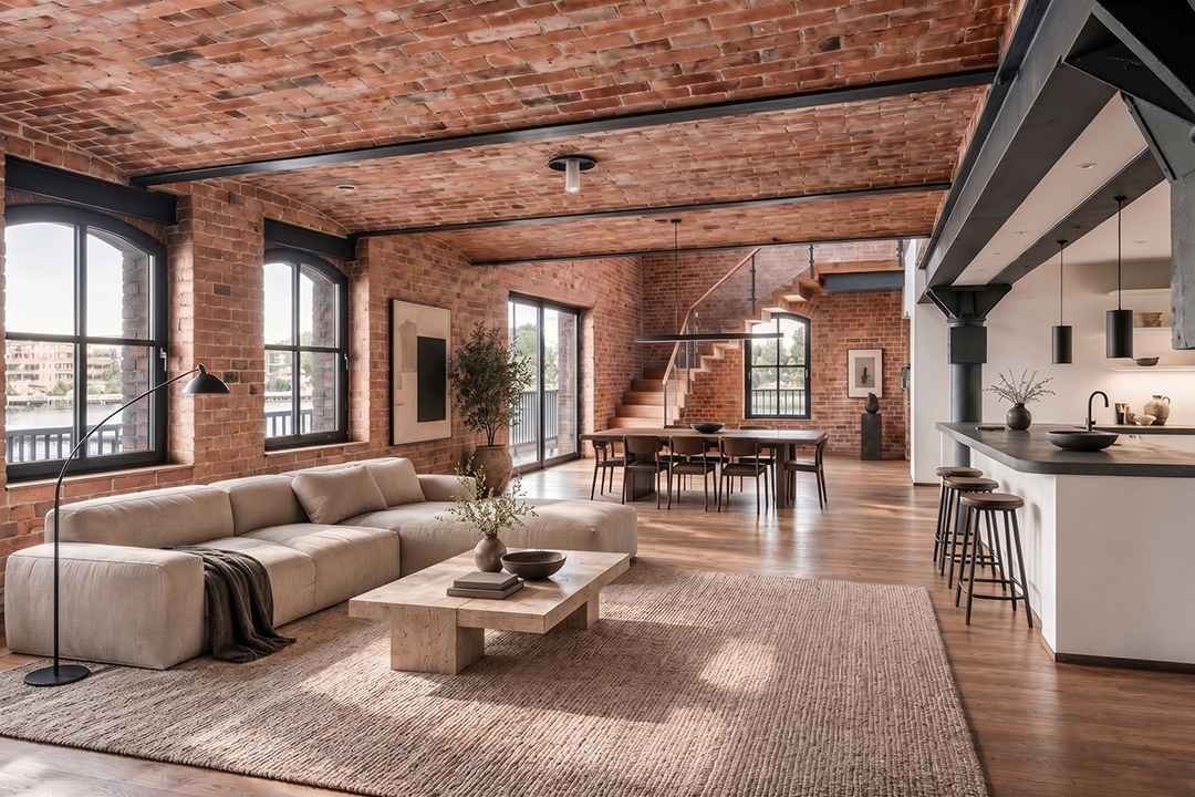 Loft in an Industrial Monument on Rummelsburg Bay [AI-modified]