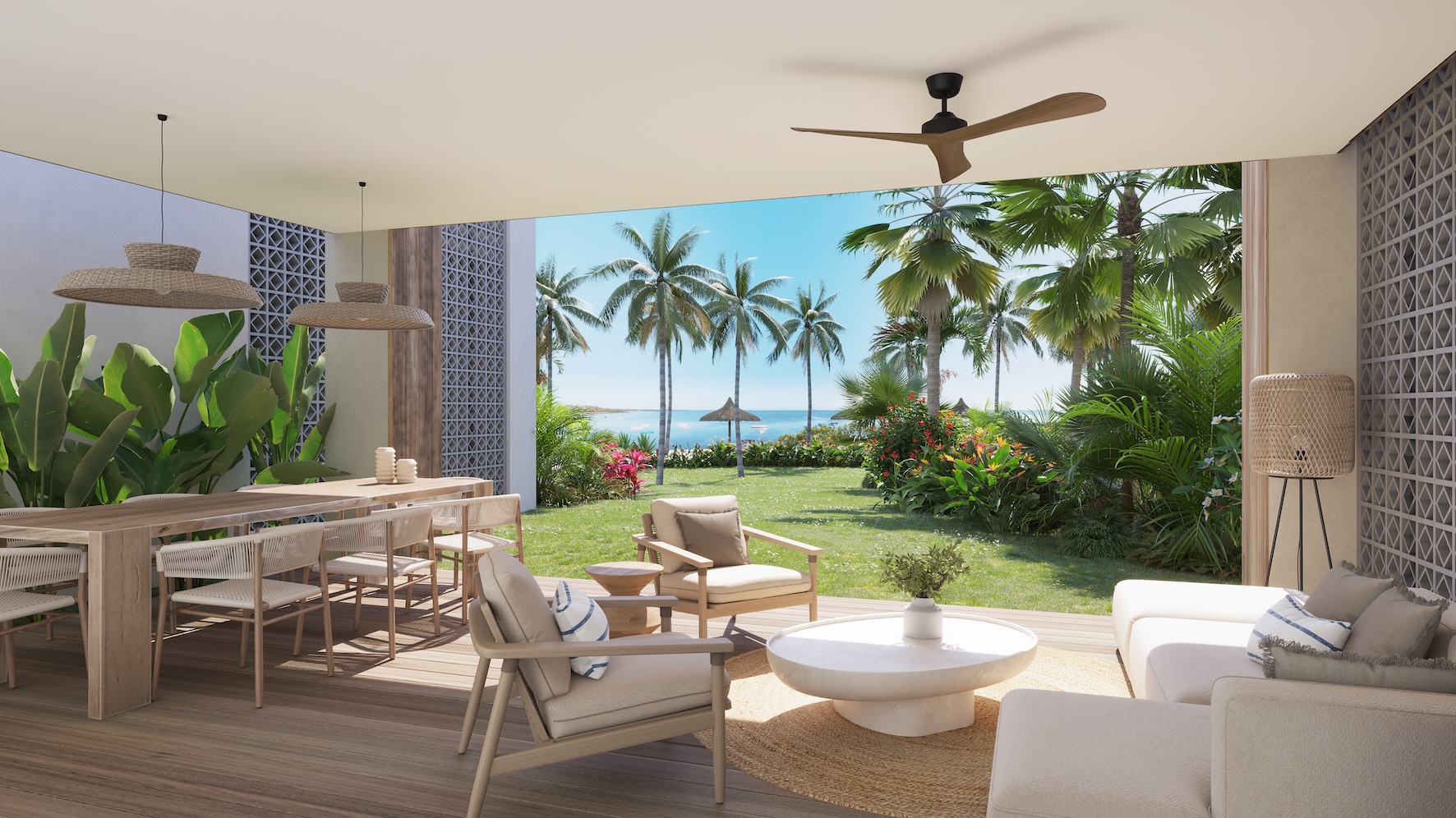 Garden Living Steps from the Beach at Coastal Haven