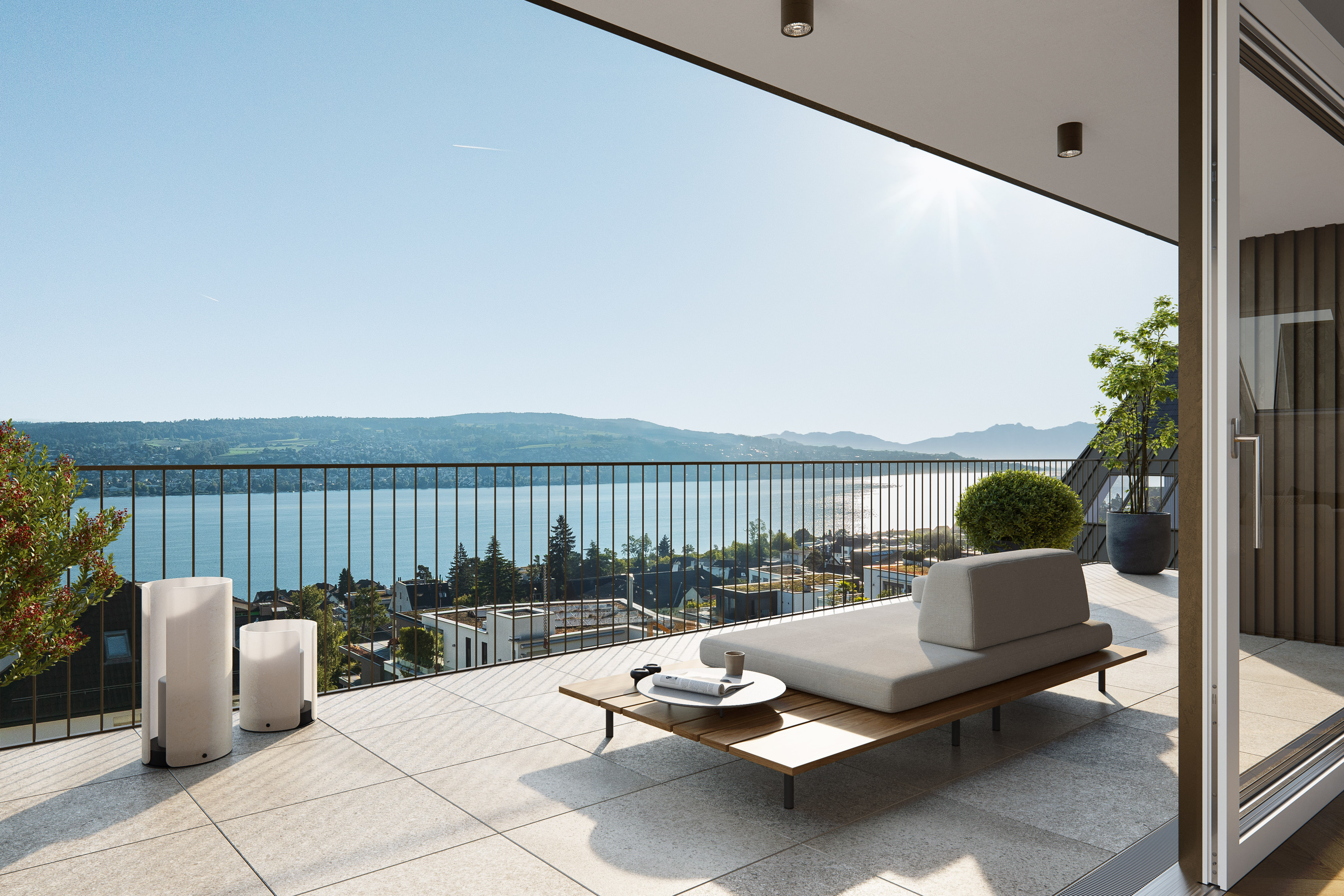 Exclusive 7.5-room duplex penthouse with lake view in Rüschlikon