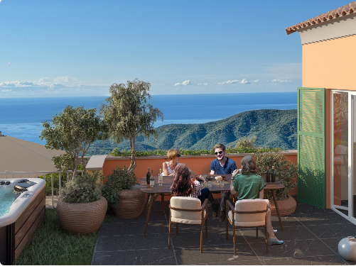 Panoramic residence with private garden and secluded atmosphere