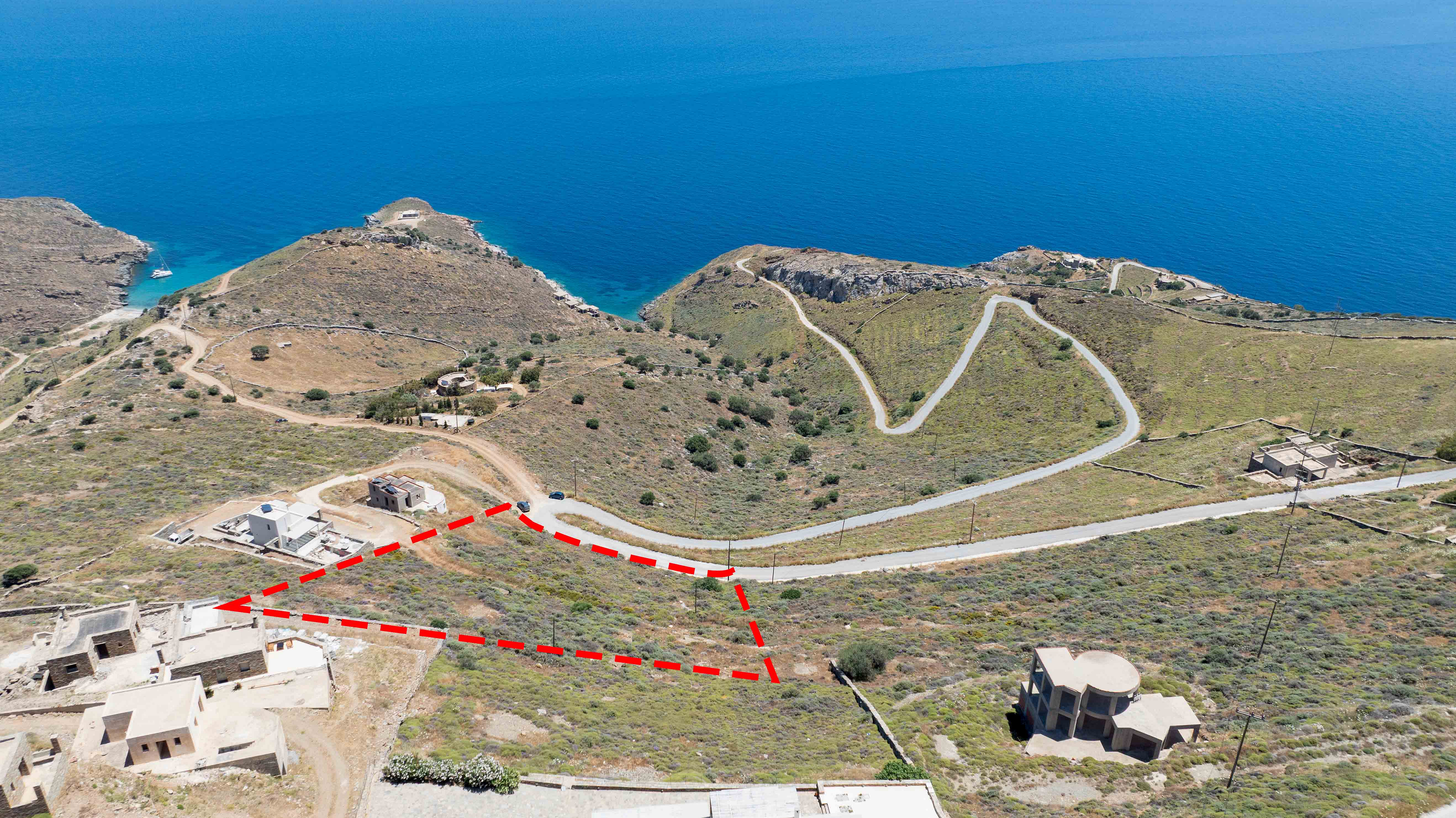 Prime investment 4,200 sqm opportunity overlooking Orkos beach , Kea