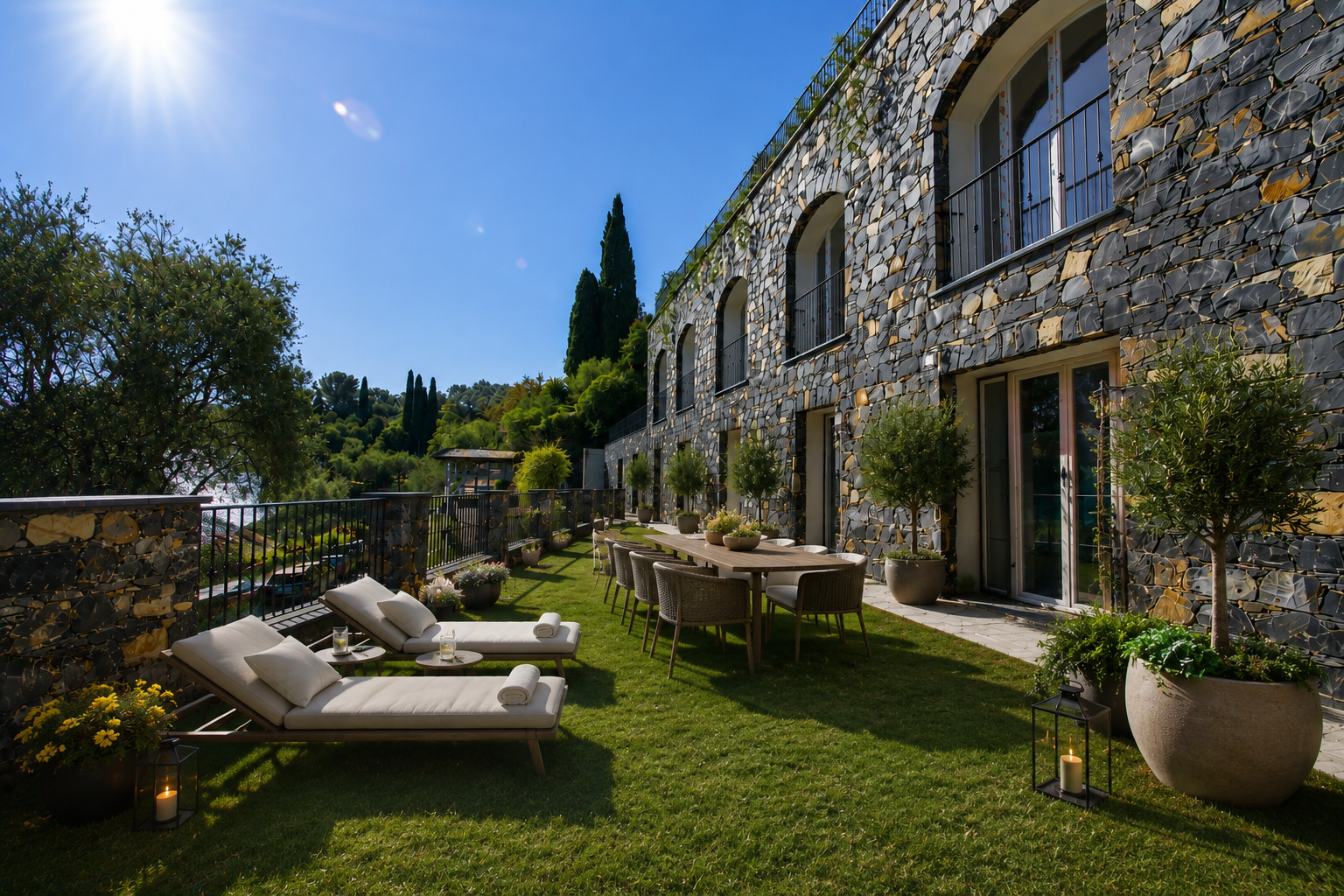 Portion of a villa sea view with garden – new construction – Santa Margherita Ligure