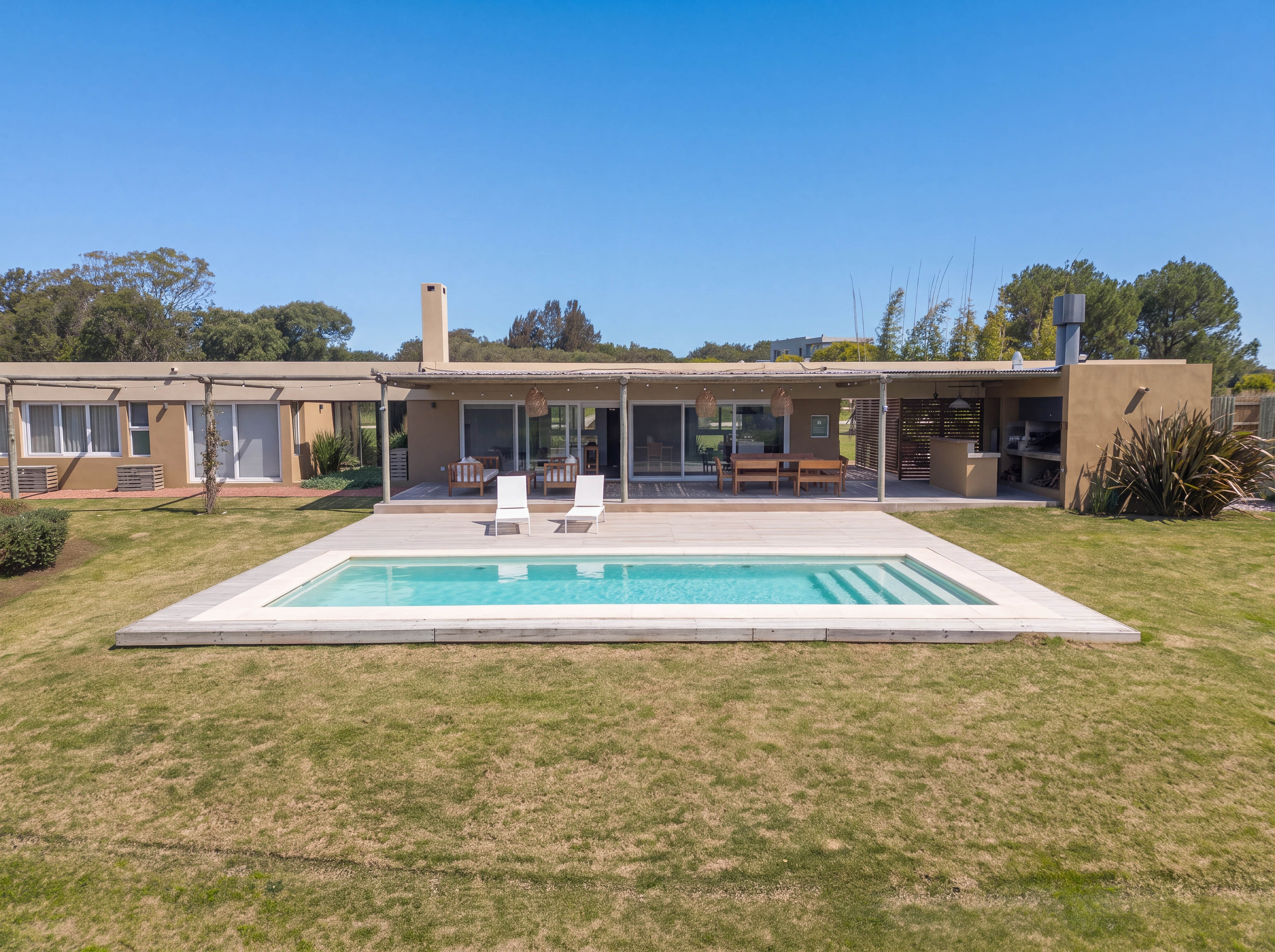 4-bedroom house with heated pool in a gated community [AI-modified]