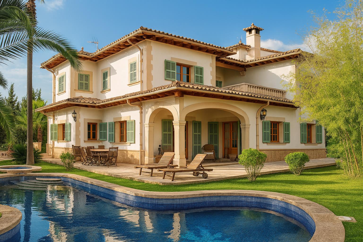 Spacious family villa with pool and garden within Consell [AI-modified]
