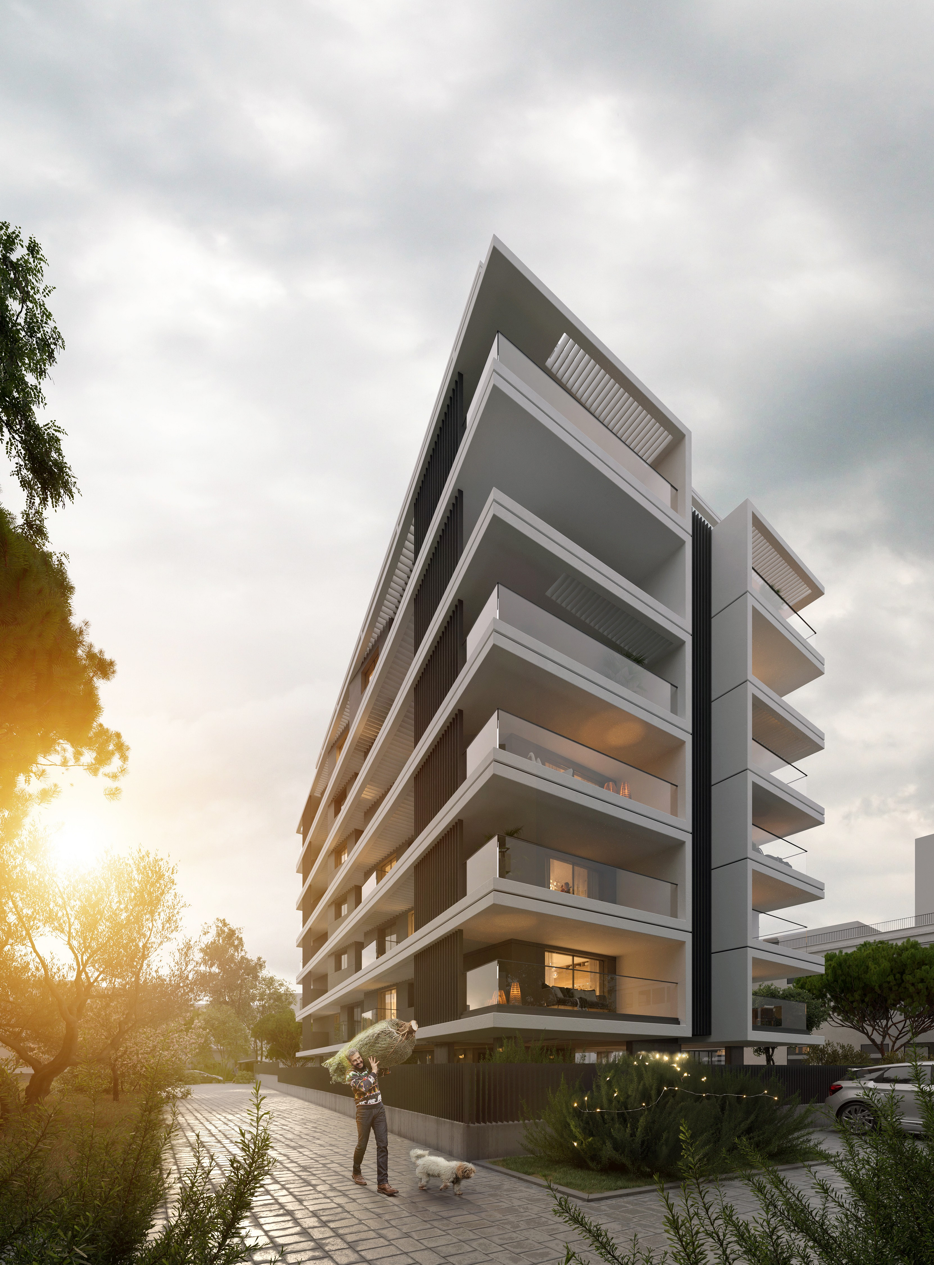 99 sq.m. apartment on the 3rd floor with parking space