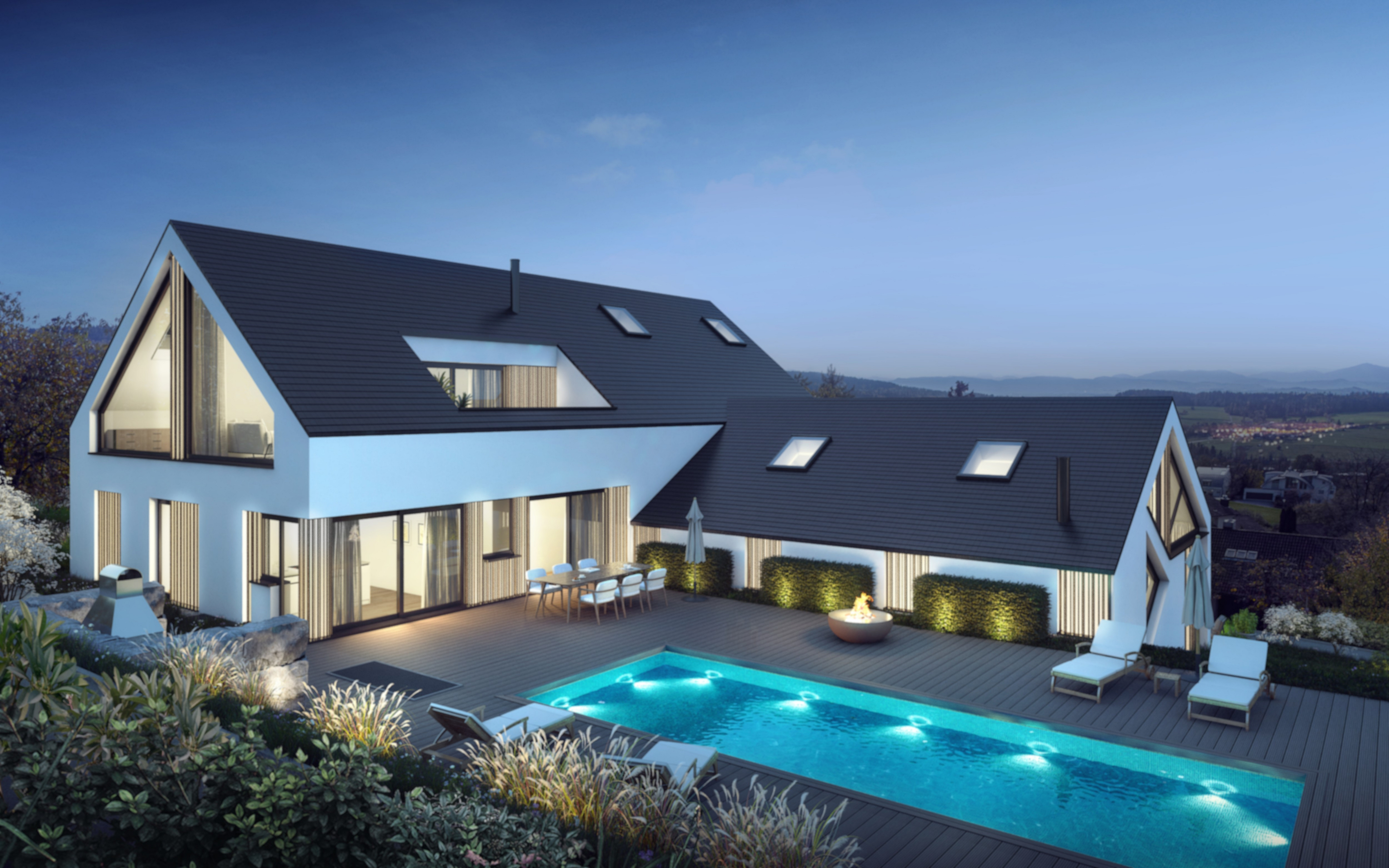 Zumikon Heights: Luxuriöse Neubau Villa mit Weitsicht