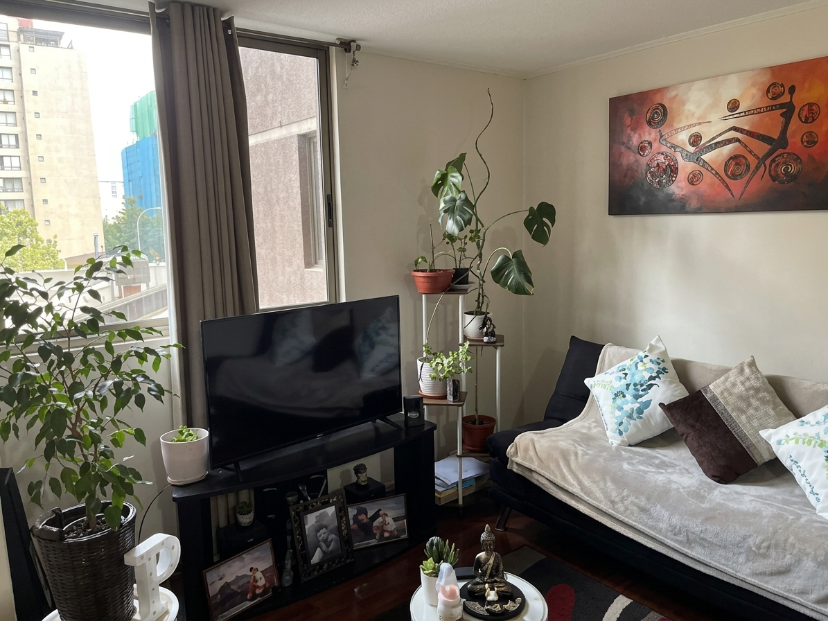 Departamento 1D 1B amoblado en Santiago Centro · 31 m2 totales