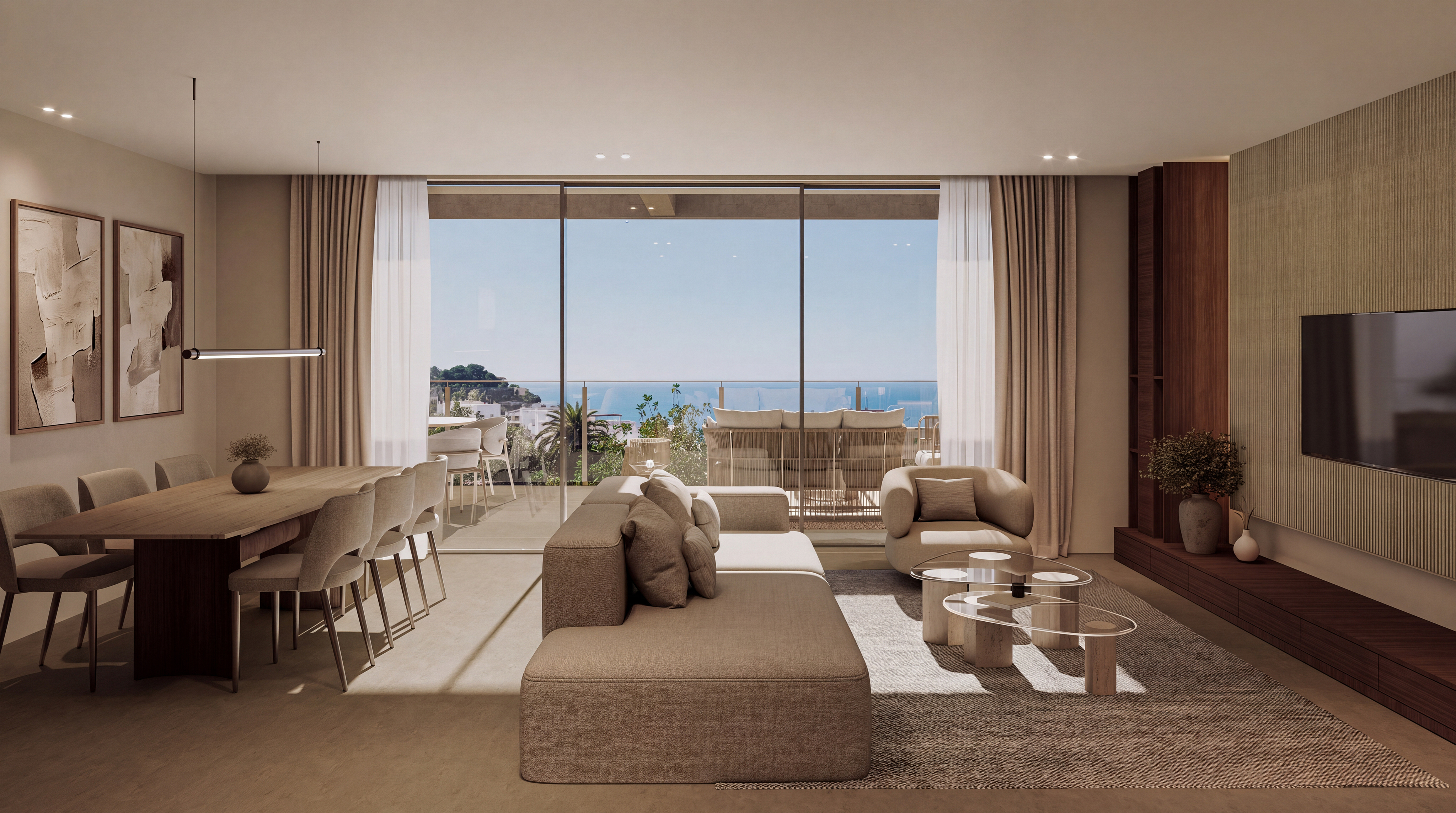 Fantastic new-build penthouse with stunning panoramic sea views