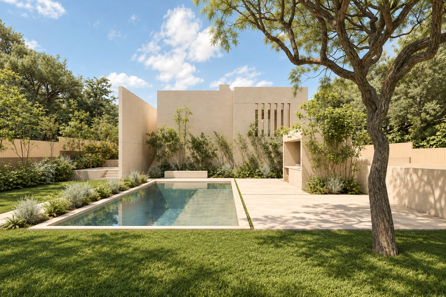 The project for an exceptional contemporary villa in Alfinach [AI-modified]