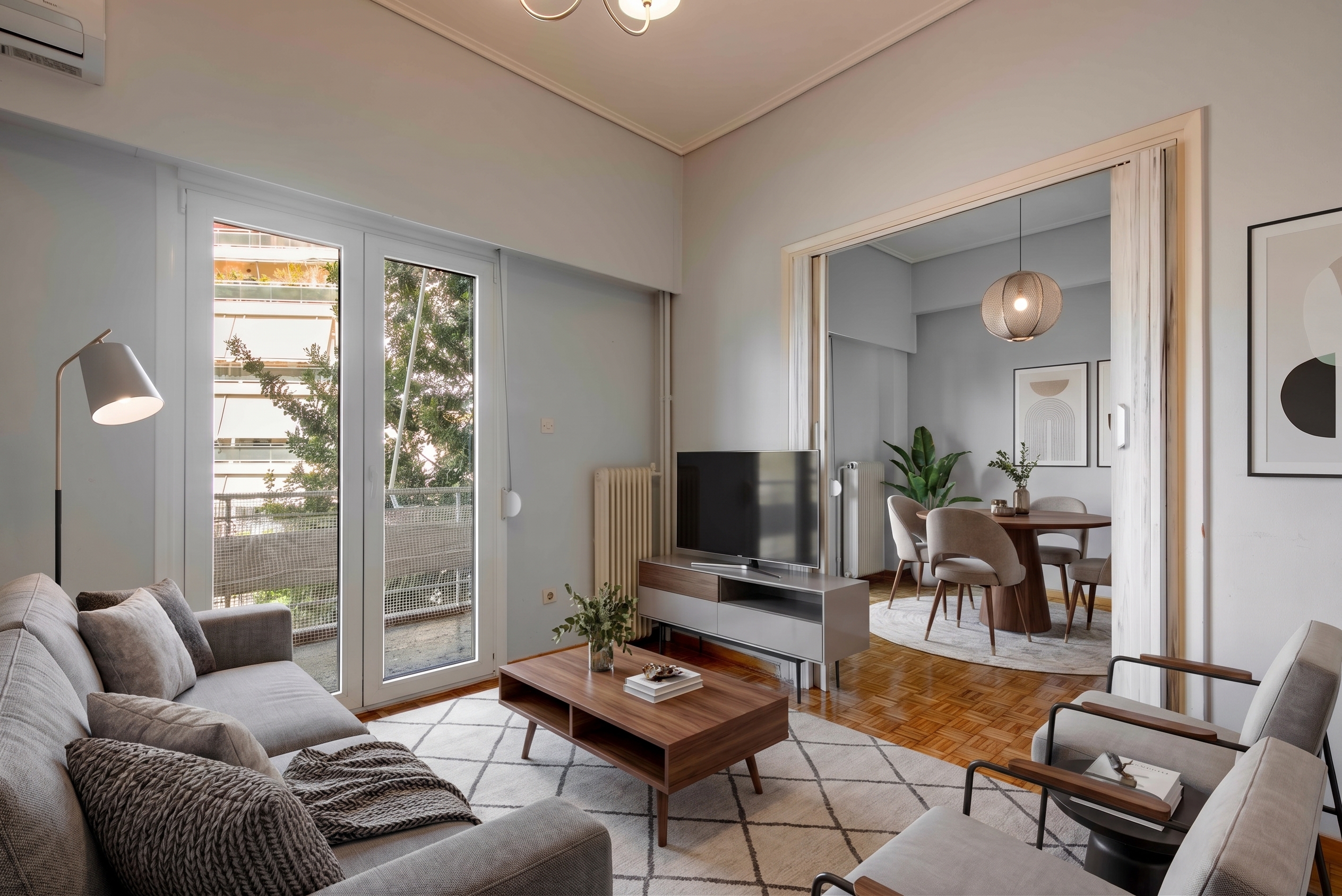 65 sq.m. apartment with open view of a park in Pangrati