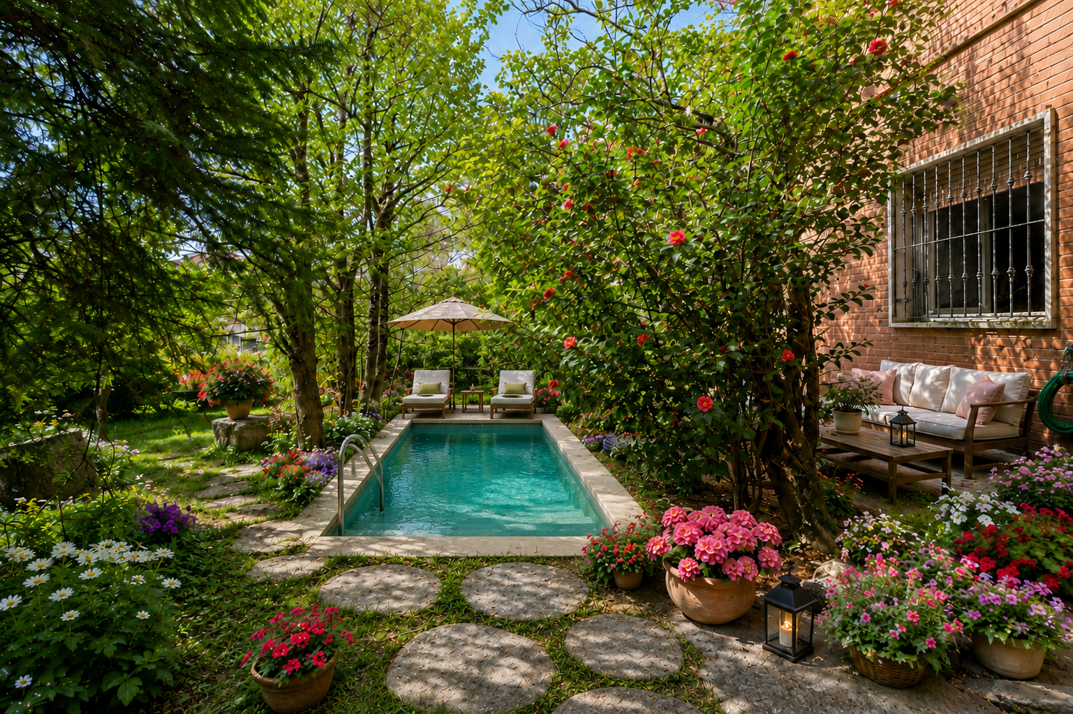 Spaziosa villa singola con giardino